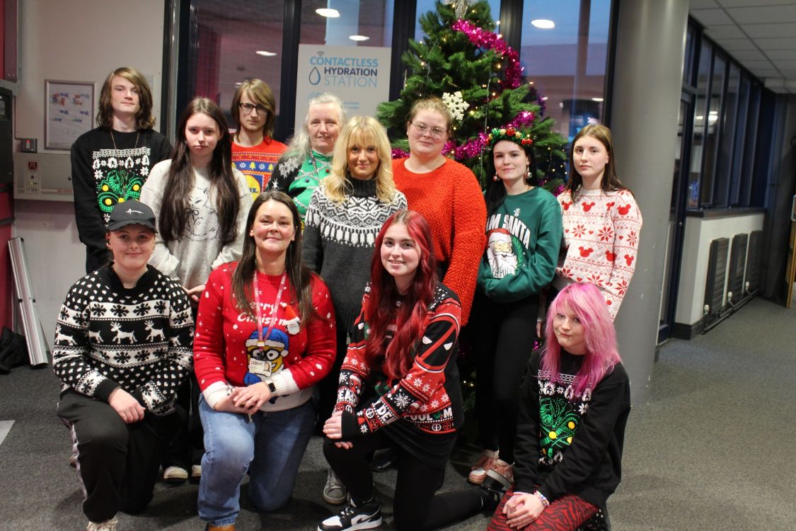 Skills for Life and Work Students on Christmas Jumper Day